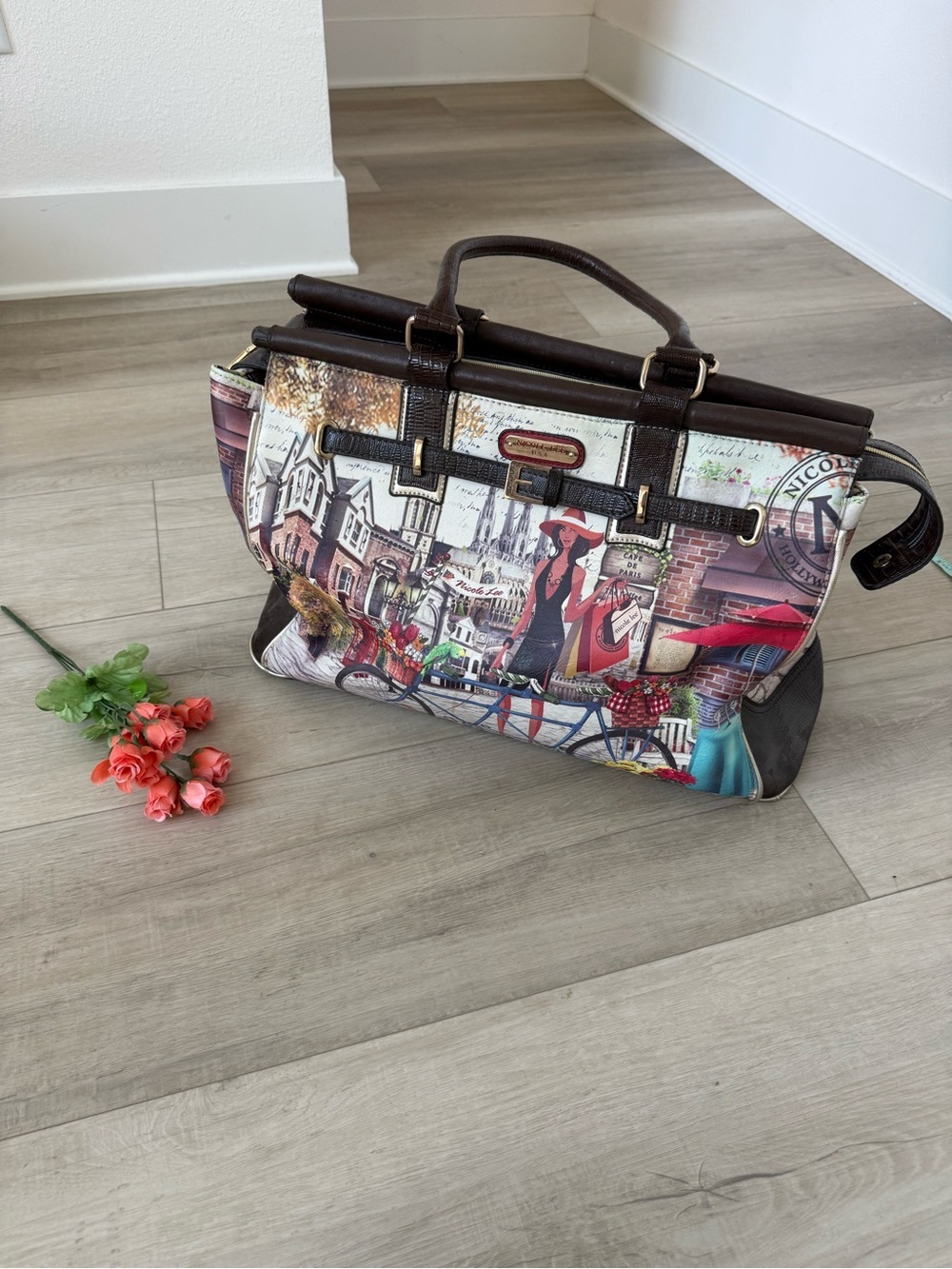 Nicole Lee Paris Print Bicycle Womens
Travel Bag Multicoloured